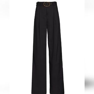 NWOT Veronica Beard Rimini Belted Wide-leg Pants